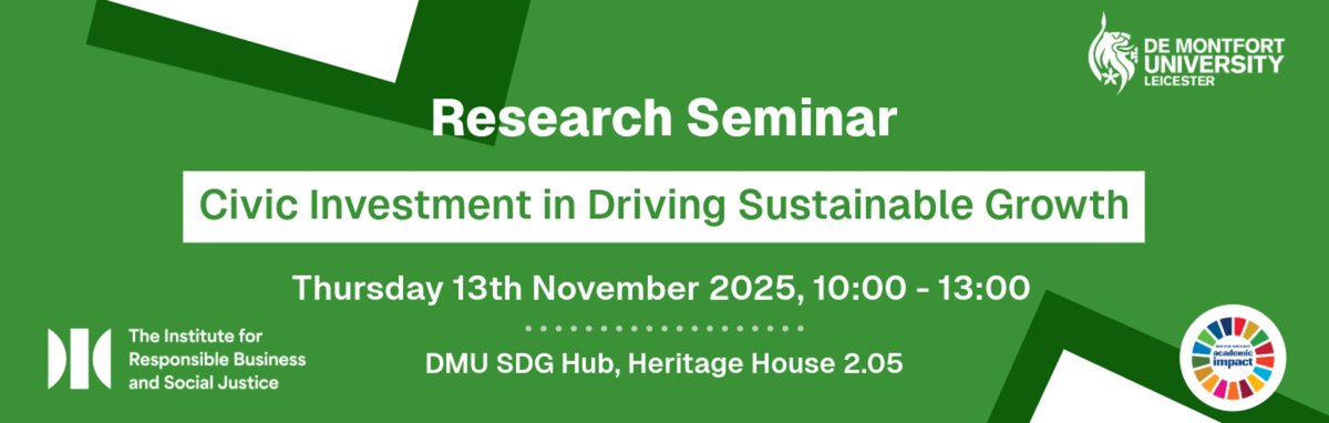 LBV members are invited to the launch of Civic Investment, a new report and playbook developed by Connecting Places Catapult with <a href="/dmuleicester/">dmuleicester</a> and regional partners on 13 November. Book your place at: ow.ly/jssJ50XpsVm