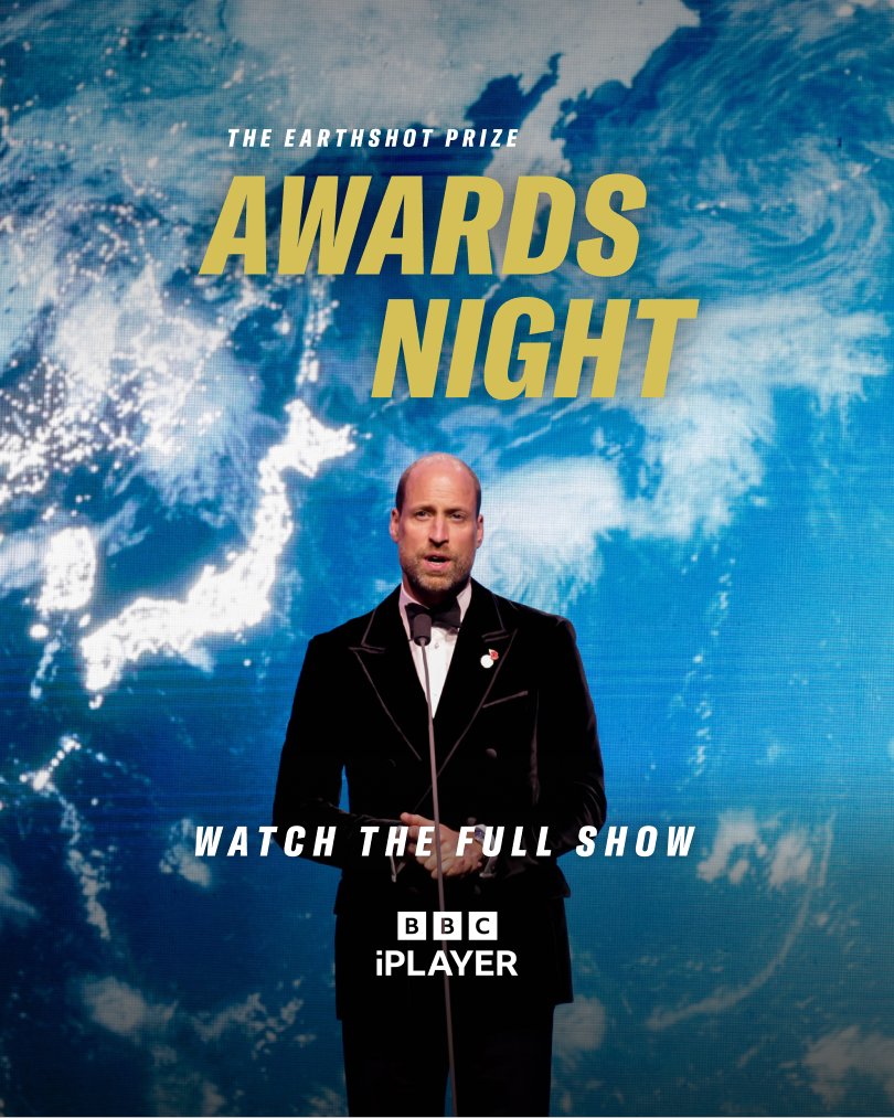 EarthshotPrize's tweet image. Watch The Earthshot Prize Awards Night now on @BBCiPlayer in the UK. Catch every inspiring Winner, powerful performance, and special guest moment.

Watch now: bbc.co.uk/iplayer/episod…