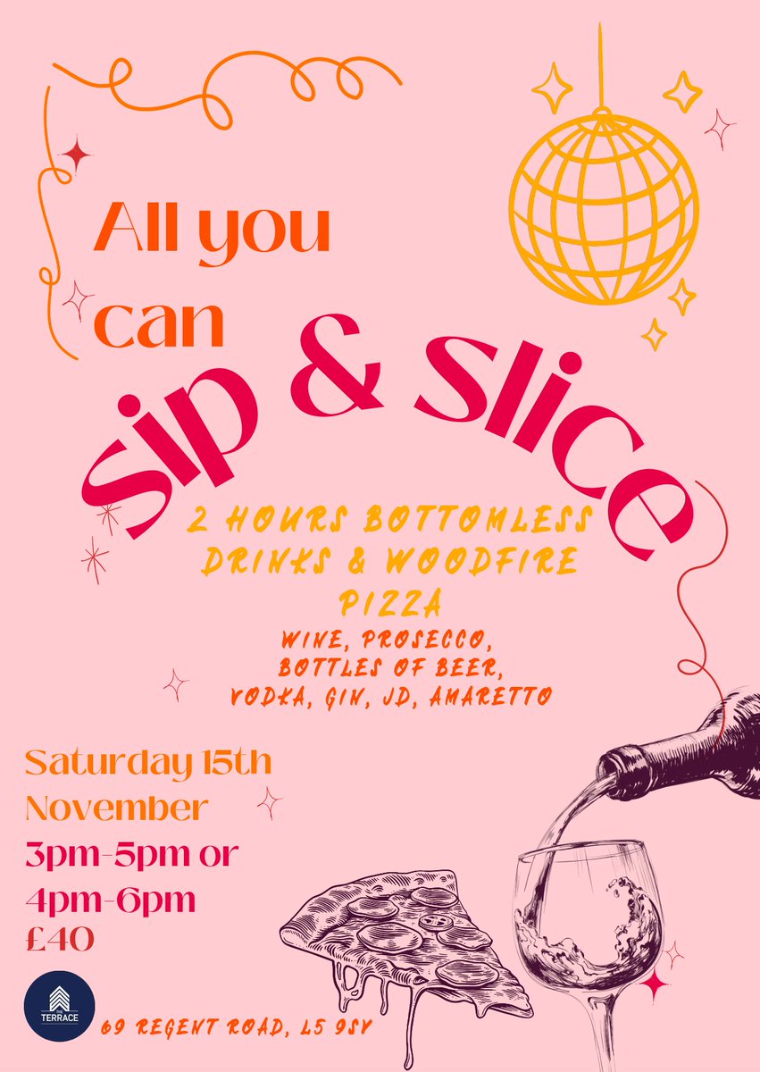 terracebarEFC's tweet photo. 2 hours unlimited drinks and fresh woodfire pizza next Saturday 15th November.
International football on after. DJ and sax player!
DM FOR TICKETS
#bottomlessdrinks #efcbar #bmdbar https://t.co/QN0LKulaJH