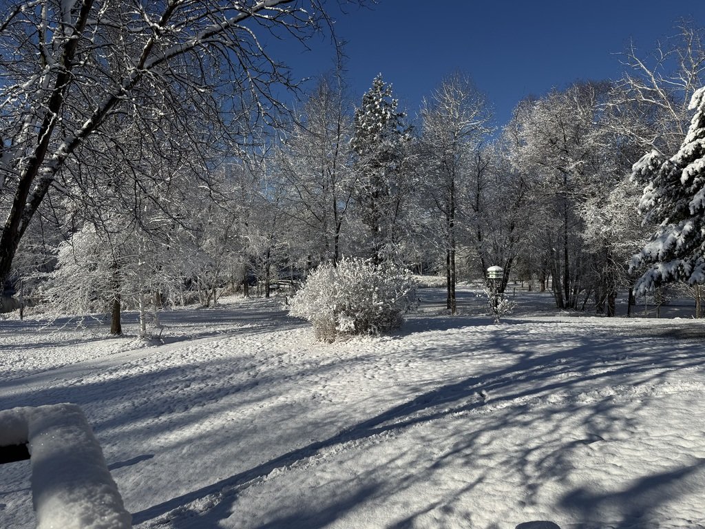 Snow’s falling, trails are sparkling — Hartley is a true winter wonderland today! #HartleyOEC #SISD