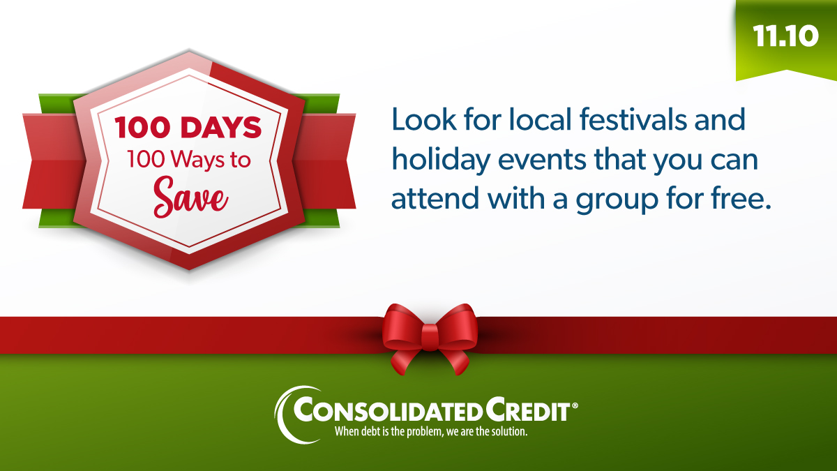 🎄#100Days100Ways Personal Finance Tip of the Day
🙌Tag people, like, share for chance to win $100

🎅How to Maintain a Budget during the Holidays:ow.ly/LK9Q50X556w

💰#WINMONEY #HolidayPlanning #HolidaySavings #BudgetSmart  #ConsolidatedCredit #DebtSucks ☎️1-844-450-1789