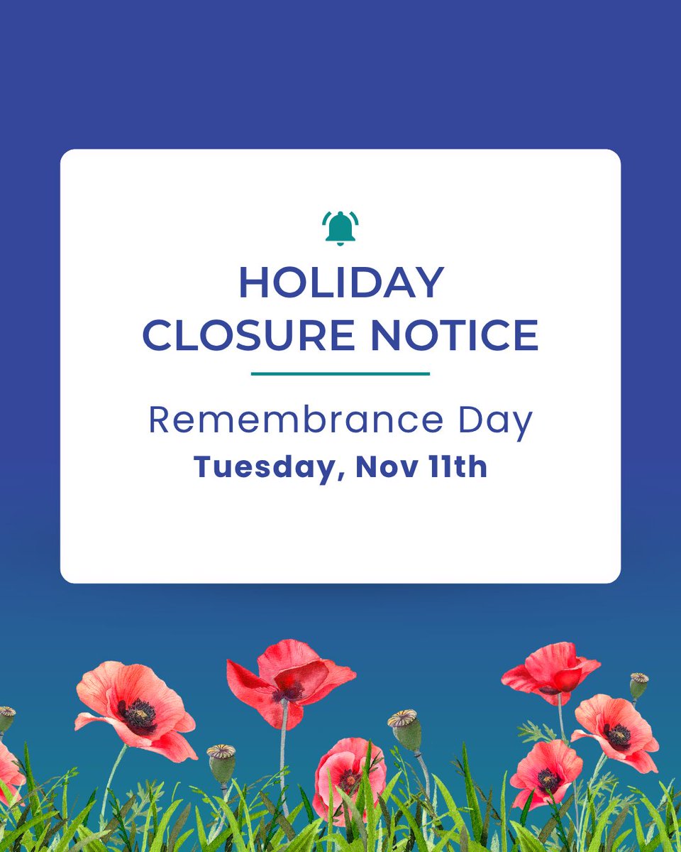 📌 Office Closure Notice – Remembrance Day
In honour of Remembrance Day, WorkLink Employment Society offices will be closed on Tuesday, November 11th. Regular office hours will resume on Wednesday, November 12th.