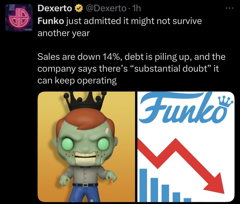 Funatics around the world saw this post over the weekend &amp; now (mysteriously) the Tweet and the ARTICLE are both gone.
We know the sales are down (actual facts), but what other statements from this post/article can be verified?
When will we stop falling for clickbait like this?