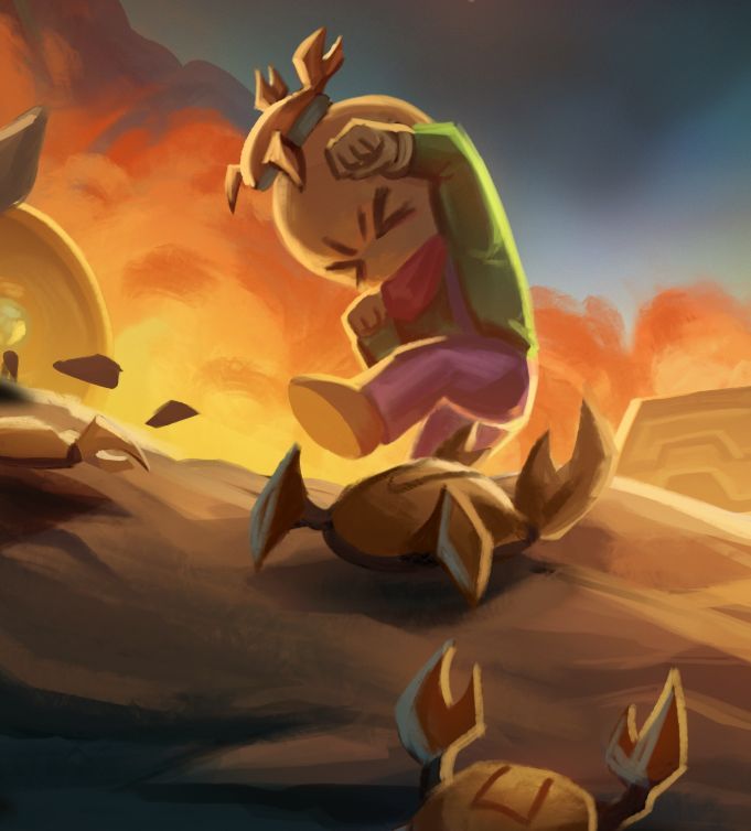 CoreKeeperGame's tweet image. We&apos;ve got some cool new key art in the works for #CoreKeeper&apos;s 1.2 update! Here&apos;s a sneak peek, since we know how much our Explorers love crab enemies!