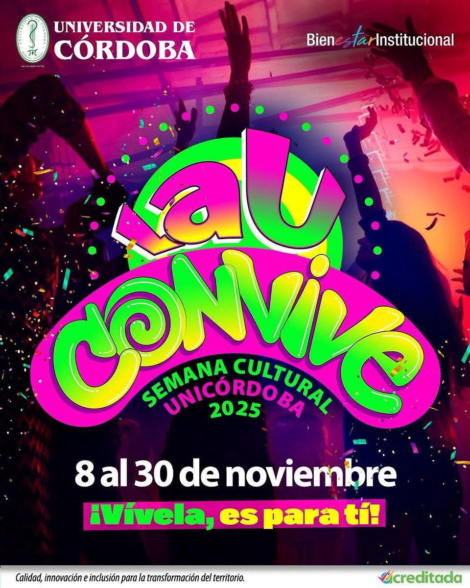 Una estrategia bien pensada, poner casi 1 mes de semana cultural para que a los que NO están de acuerdo con elección del rector del unicor se les olvide todo lo que está pasando con todas las actividades que están programada para esas fechas, pero bueno...

Ay <a href="/JTorresOviedo/">Jairo Miguel  Torres Oviedo</a>