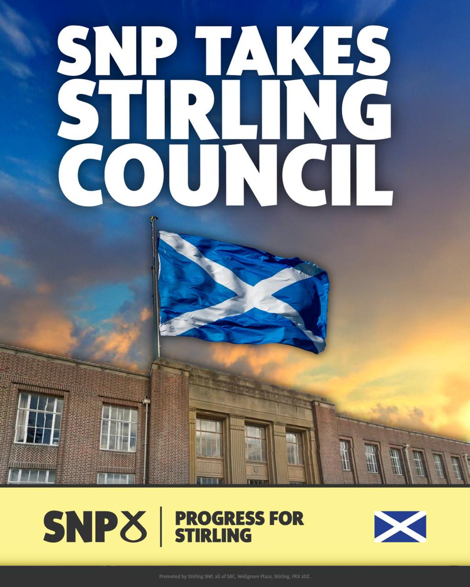 STIRLING IS SNP🏴󠁧󠁢󠁳󠁣󠁴󠁿

After 3 by-election wins in a row for the SNP in Stirling, Labour and the Tories have finally been shown the door.

It's now time for us to get to work in clearing up the mess that they have left.