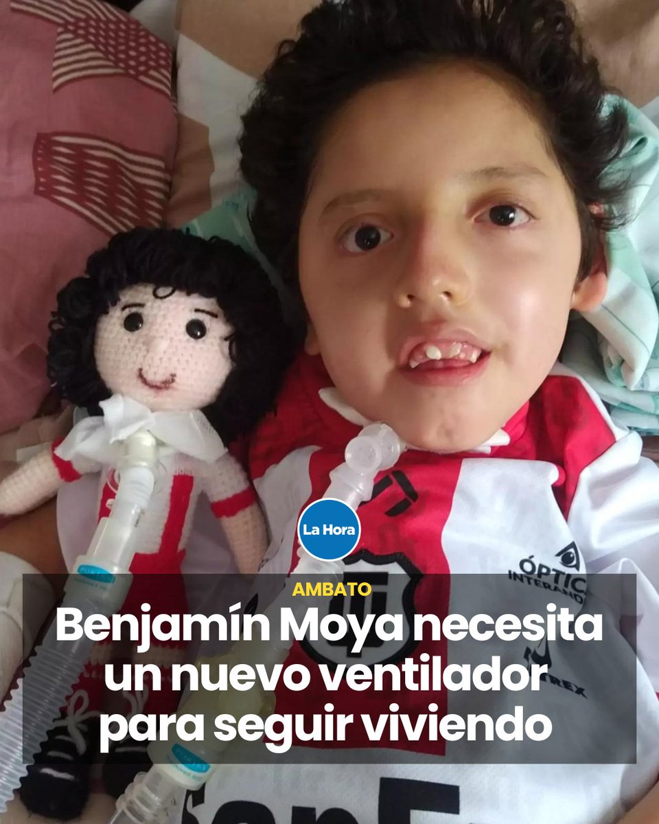 #Ambato | El reto de la familia es poder conseguir un ventilador nuevo para que Benjamín pueda seguir respirando, pues el que tiene fue una donación de una familia de ecuatorianos que residen en los Estados Unidos hace ya nueve años. Cómo ayudar aquí 👉bit.ly/3JWd2P3