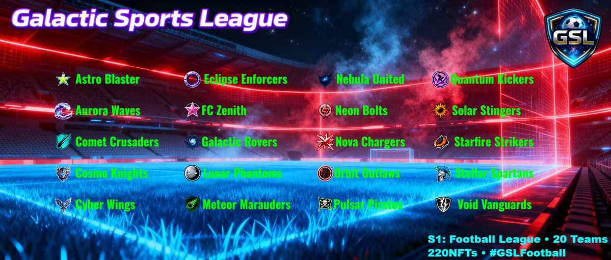 ⚽️Team Names Revealed⚽️

Last post i showed you the cool logos for each team, can you spot the connections?

Which squad will you stack? 🫵

The more you hold of one team, the bigger is your share!! 🤯

#ETN #Electroneum
#GSLFootball