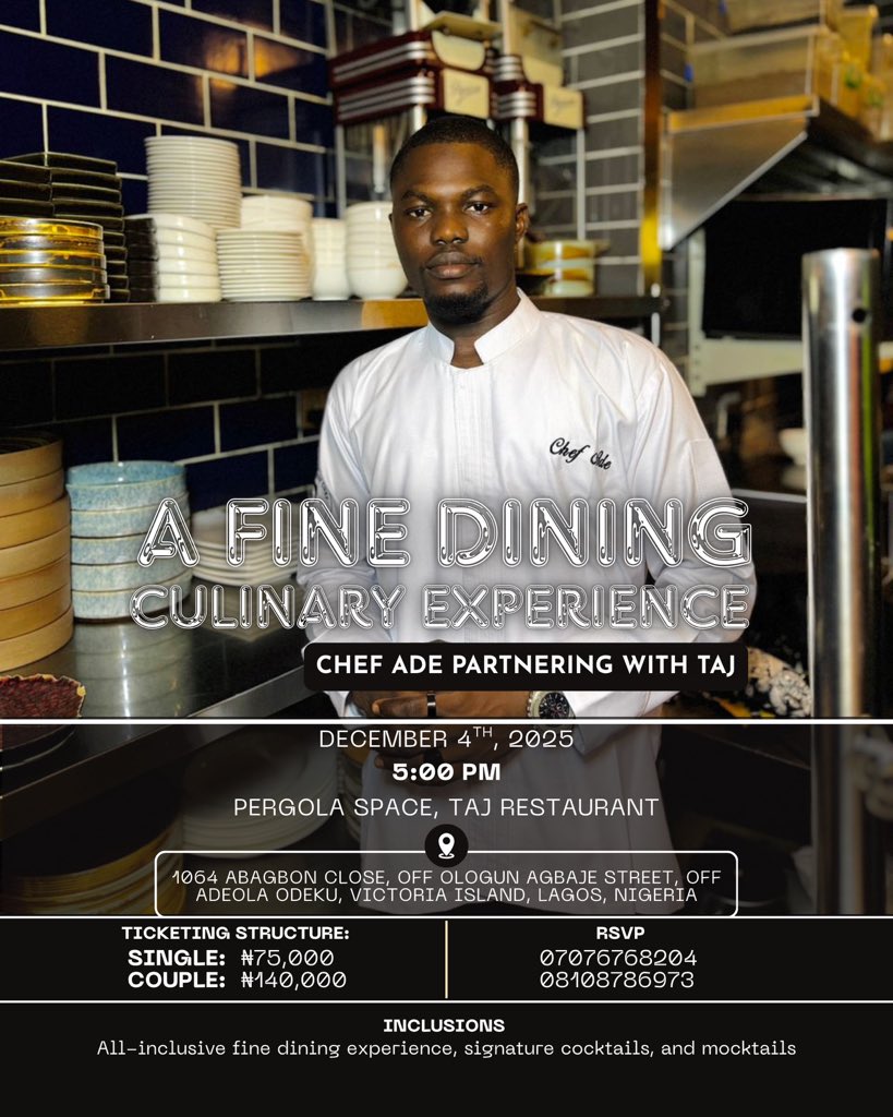 it’s your fav Chef Ade👨‍🍳 tweet media