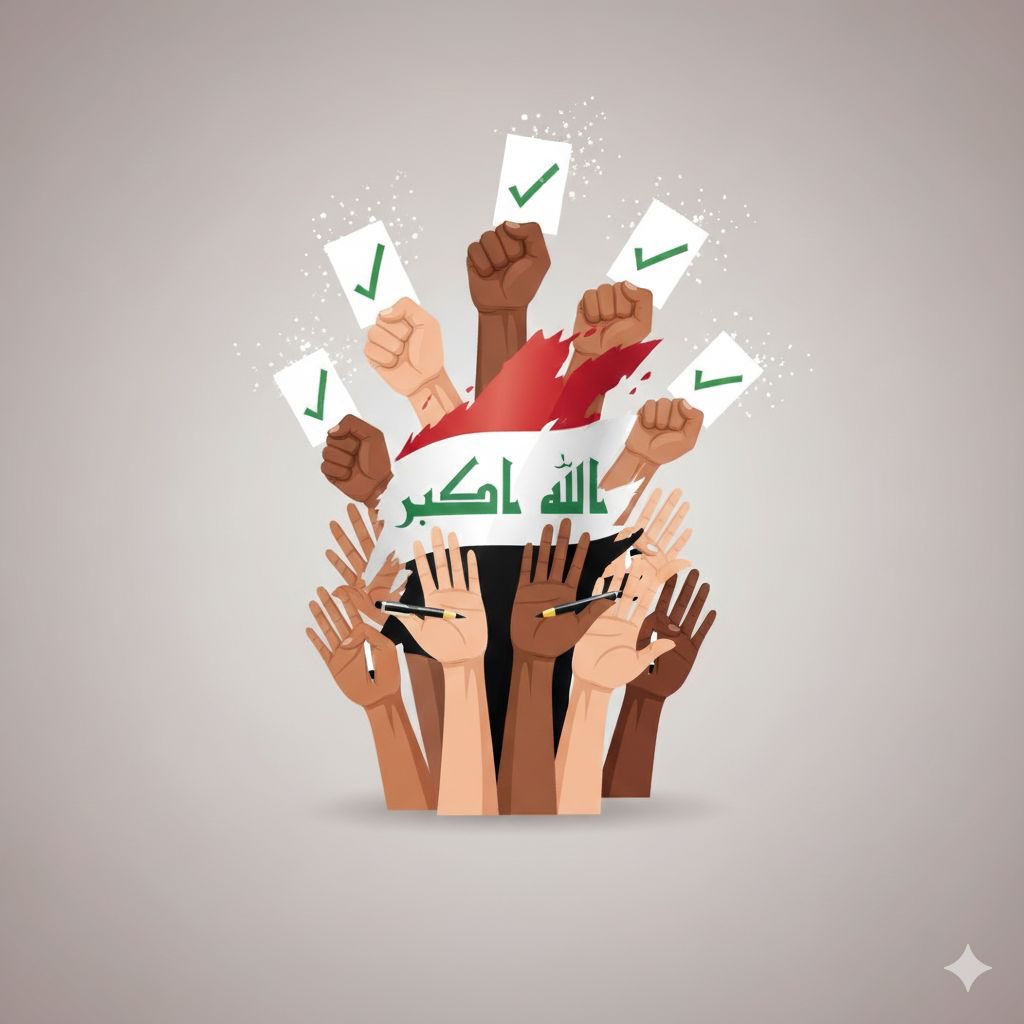 #العراق_ينتخب 
خلي صوتك يصير رسالة حب للوط