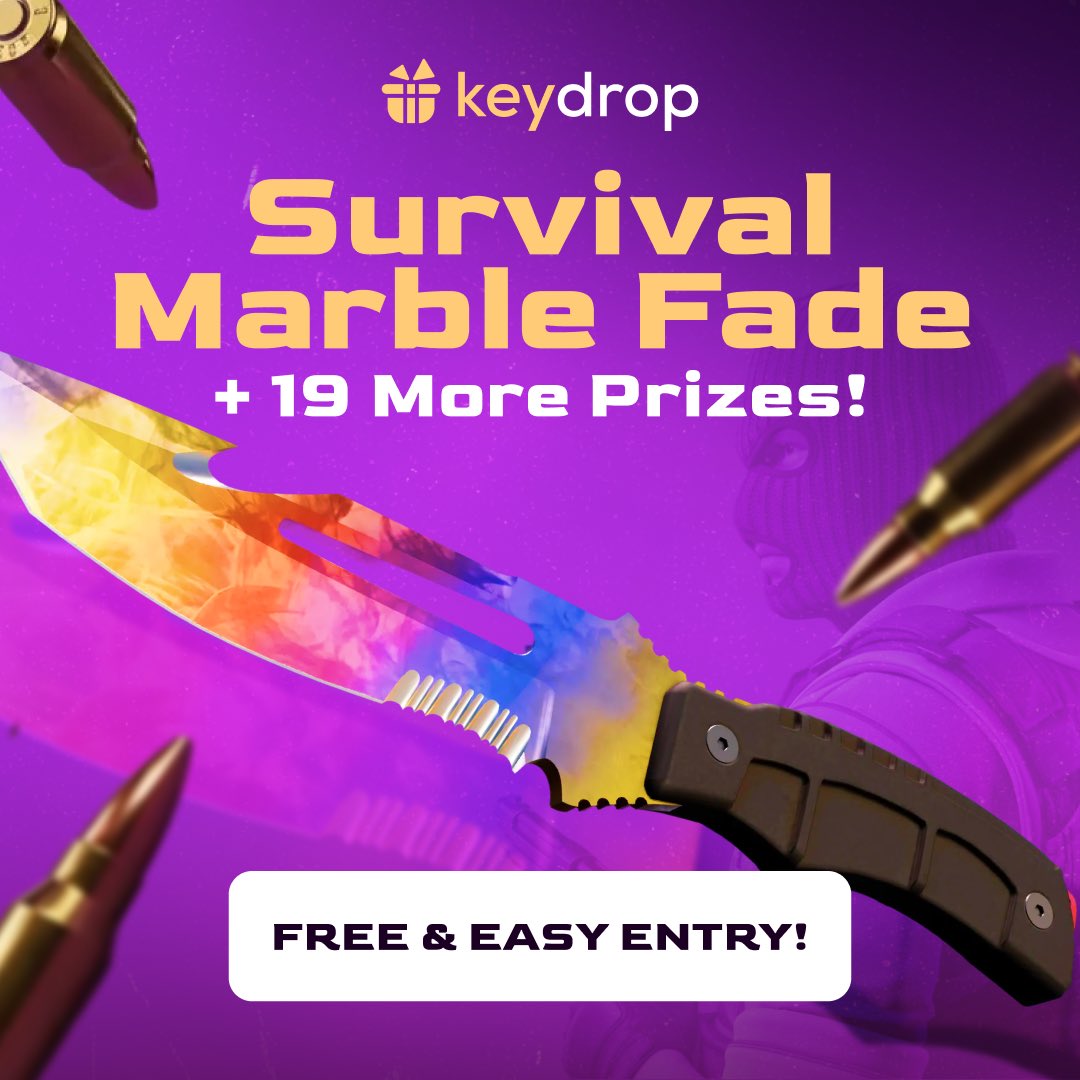 keydropcom's tweet image. 🏆 Win a Survival Knife | Marble Fade + 19 More Prizes!

It’s fast, easy and you can enter completely FREE! 🙌 
🔗 Join here: gleam.io/ipBgO/knives-g…

💰 Want even more prizes? Repost this post — 3 random users will grab a FREE $5 voucher! 🎁