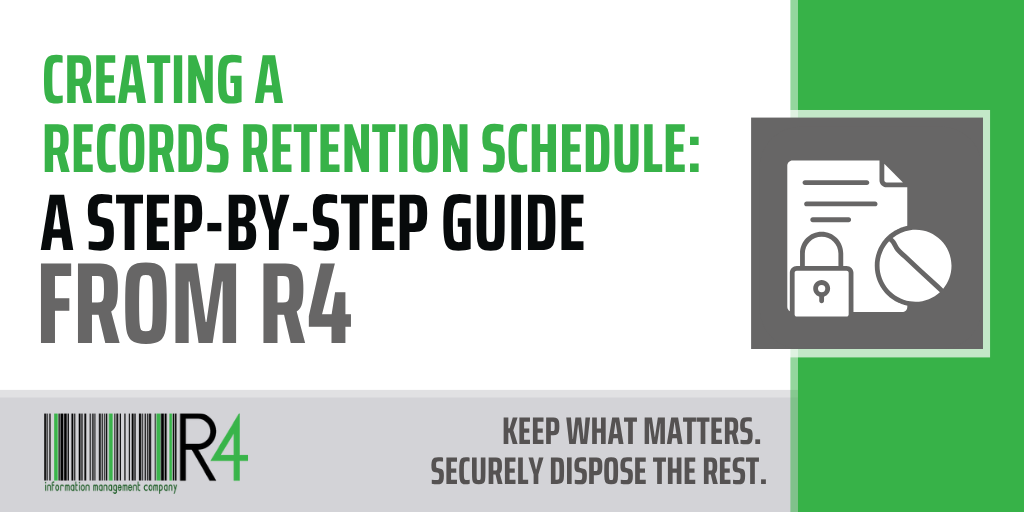 R4Services's tweet photo. Not sure how long to keep invoices, contracts, or employee records? You’re not the only one, and that’s exactly why a records retention schedule matters. 

Our latest blog breaks down how to build yours step by step, so you can stay organized and secure: https://t.co/1ozRMYLdXZ https://t.co/rYio6MAc7o