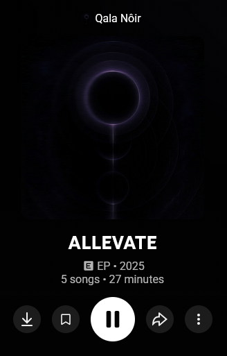 NeneThaiFans's tweet image. OUT NOW!!! งานสไตล์ New Age แบบใหม่ แบบสับ จาก Qala Nôir ค่า ซาวนด์อินเตอร์ดีมาก เปิดฟังแบบเพลินๆ เหมือนนั่งในร้านกาแฟ ^ ^ 
music.youtube.com/playlist?list=…
#QalaNoirALLEVATE
ALLEVATE by Qala Noir
#nenevader #QalaNôir #เนเน่ #Nene