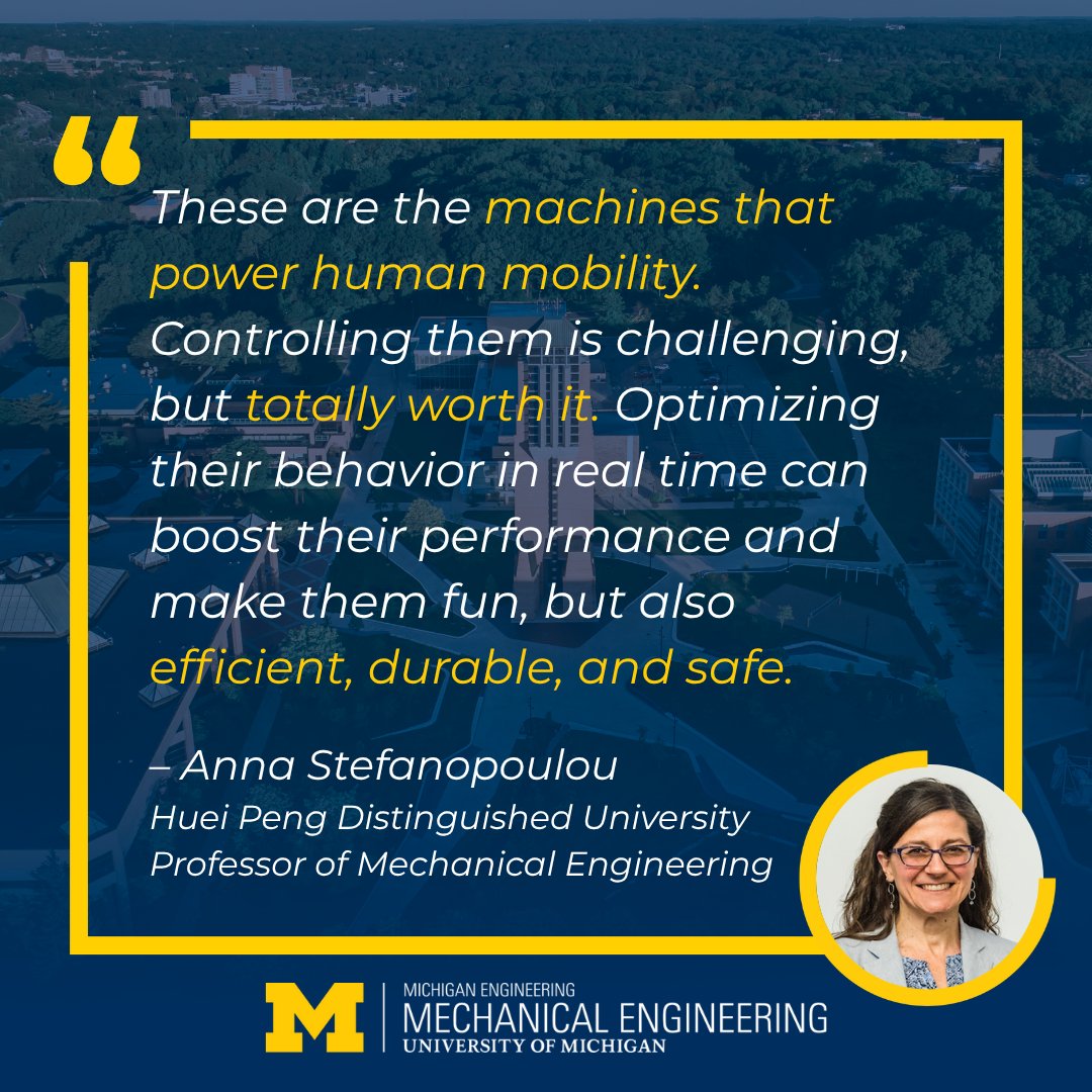 umichme's tweet image. U-M ME is proud to announce that Anna Stefanopoulou has been awarded a Distinguished University Professorship, one of the highest honors that the University of Michigan can award its faculty!

🔗 Check out her Q&amp;amp;A: bit.ly/4hRKCSV
#umich #umichengin #MechanicalEngineering