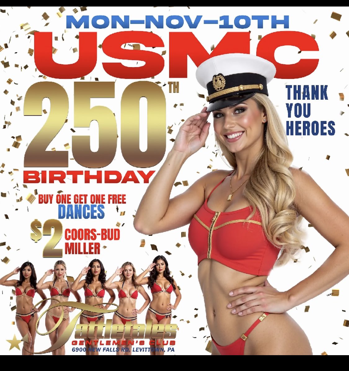 CLUBTATTLETALES's tweet photo. Happy Birthday @USMC 🫡 https://t.co/bjySiWe6Ay