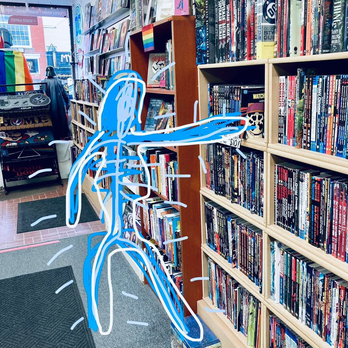 JetpackComics's tweet photo. “It’s November 10th now. There’s a circulatory system checking out our $10 DC Compacts copy of “Watchmen” in our “DC Compacts” cube in the DC section…”
-
On a rainy day like this, you should do the same! #JetpackComics #Watchmen #drmanhattan https://t.co/Jt3wBcdCXB