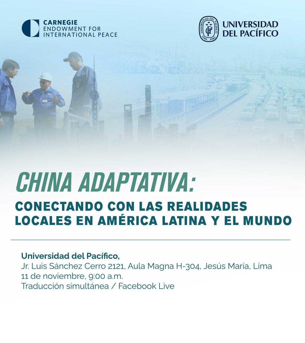 Cechap_Up's tweet image. 🌏 Mañana en la @UdelPacifico: China Adaptativa, un diálogo sobre cómo China se integra a las realidades locales de América Latina y el mundo.
🎙️ Jorge Heine, exembajador de Chile en China, India y Sudáfrica
📅 11 nov | 9:00 a.m. | Aula Magna H-304
🎥 Facebook Live