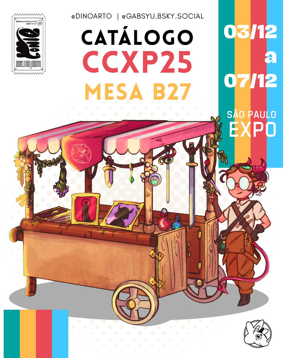 Gabsyu's tweet photo. ✨CATÁLOGO #CCXP25 ✨
Este ano estarei na Artist Valley da CCXP! Então, segue aí os produtinhos que estarei levando <3

Deixa o❤️e🔁 pra ajudar a chegar em mais gente✨ https://t.co/XEdbyAQGxJ