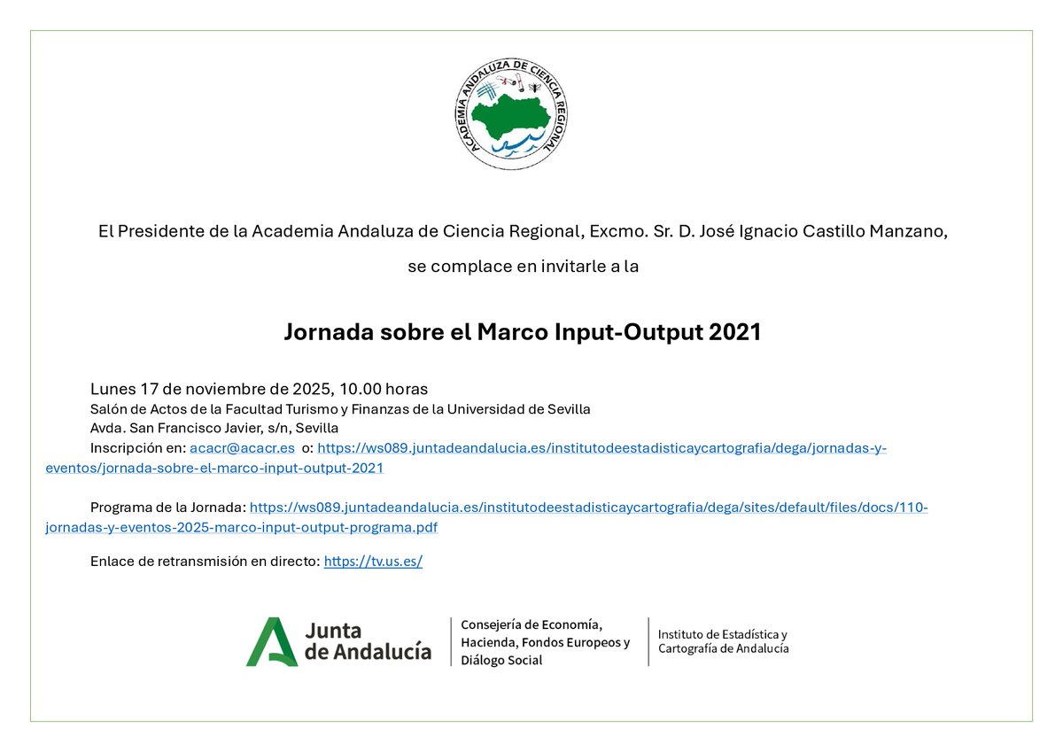 Academia Andaluza de Ciencia Regional tweet media