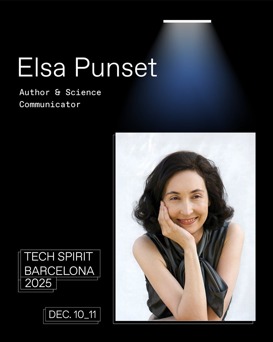 TechBarcelona's tweet image. New headliner just dropped. The lineup for #TSB25 keeps leveling up 👇

💭 From a philosophical perspective, Elsa Punset (@elsapunset) will tackle the ethics behind today’s innovations. Is everything allowed? How is technology reshaping our lives?

Join us December 10–11 in…