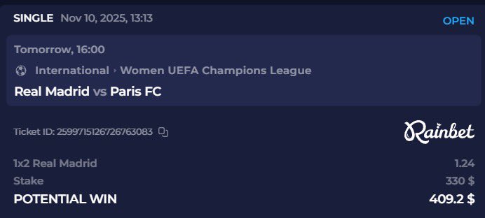 🇪🇸 Real Madrid’s women’s team are 2 from 2 in the Champions League and they’re about to make it 3 from 3 against Paris FC. #AD