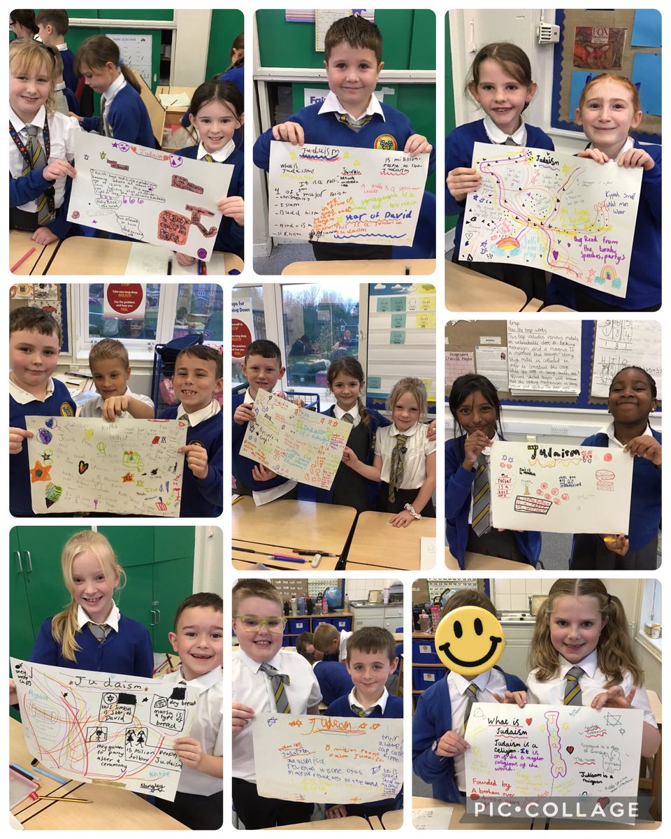 This week for RE in Year 3, we explored and discussed the religion Judaism and worked together to present our new learning in an information-packed poster! 🕍✡️🕎 <a href="/StPPPrimary/">St Peter & St Paul Catholic Primary School</a>