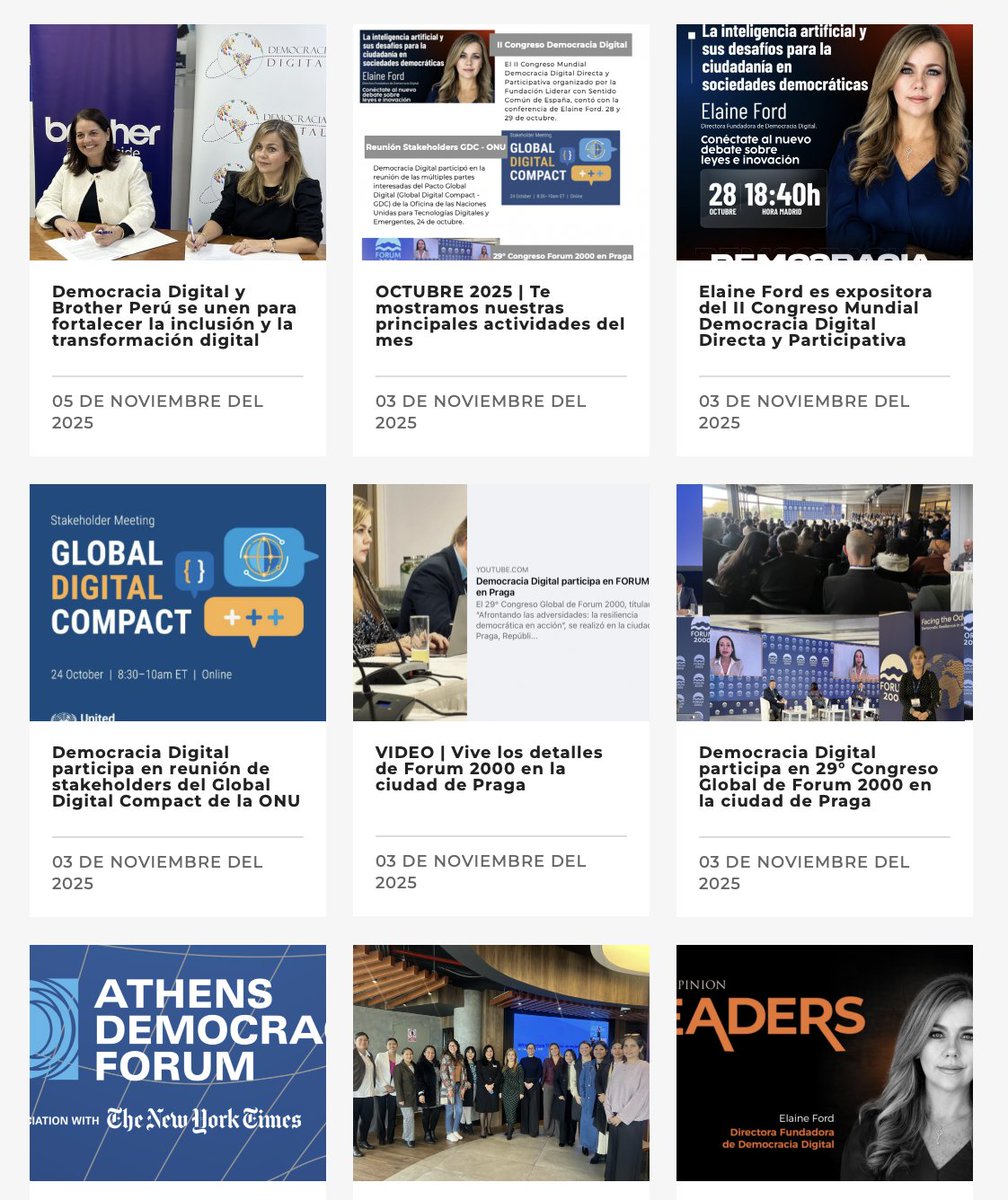 #Blog
💭Recuerda que desde el Blog en nuestras websites institucionales podrás acceder a todas las notas y contenido de las actividades de Democracia Digital.

📌Ingresa a ➡️ democraciadigital.pe/blogs

#DemocraciaDigital #tech #tech4good #tech4democracy #Perú #LATAM