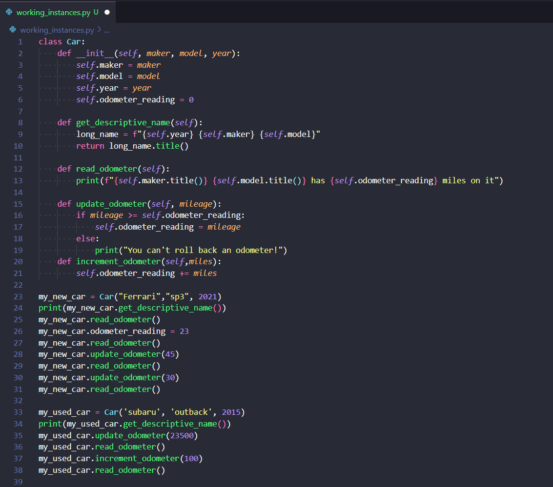 Ahad6800's tweet image. Still Day 33 Python 🐍

Gonna sleep peaceful tonight.

Why?

Because I fucking GET classes &amp;amp; instances.

One class.  
Two cars.  
Different lives.  
Same blueprint.

Odometer remembers.  
Rollback blocked.  
State stays.

#Python  #objectorientedprogramming