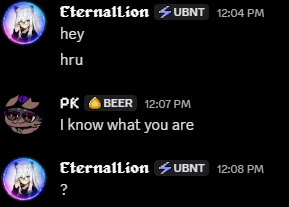 EternalLionZeke's tweet photo. @discord @discord They are actively messaging my friends. Like, right now. Please help. https://t.co/LVDJhzGAv2