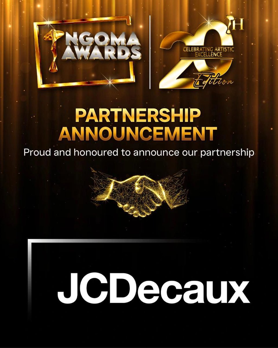 Quangd1609's tweet photo. 🔥 NGOMA AWARDS ZAMBIA 2025 🔥
We extend our heartfelt thanks to the organizations:
💫Young Phiroz General Dealers
💫Melt Energy
💫JCDecaux
💫Zynle (with Tutandale)
💫TRACE+ Afro-Urban Culture
💫Pacra
#NgomaAwards2025 #NgomaAt20 #CelebratingCreativity #YalilaNgoma https://t.co/qsH5v6WsNB