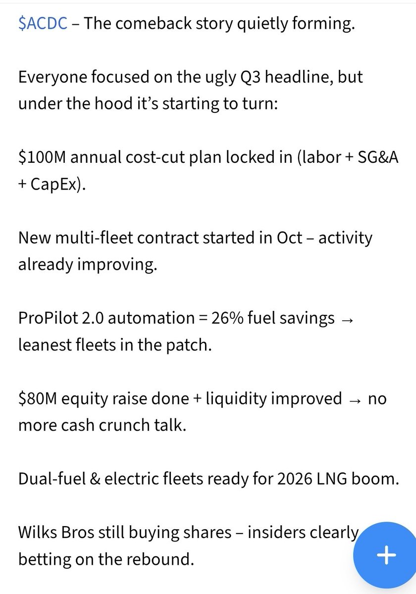SimpleHumble4's tweet image. $ACDC- Q4 is already looking good. Expect a strong bounce back very soon. Watch $FTK price movement as it's tied to ACDC. FTK looks very bullish so expect ACDC will follow the same path. 
#oilandgas #LNG #energy