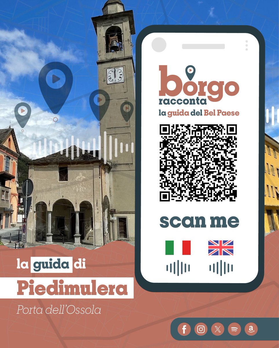 🌍 È arrivata la nuova Guida Turistica Interattiva dedicata al Comune di PIEDIMULERA!

👉 borgoracconta.it/citta/piedimul…

#laguidadelbelpaese
#Piedimulera #VerabanoCusioOssola #Piemonte #Ossola #borghi #italia #viaggiare #turismo #audioguida #guidaturistica #qrcode #borgoracconta