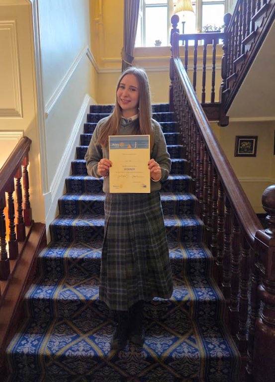 We would like to thank Mia Powell and all the Rotary club participants for their involvement in this year’s competition. Mia represented our school at the Semi Finals.we are so proud of her positive attitude. Congratulations on your achievement.   <a href="/ERSTIRELAND/">ERST</a>