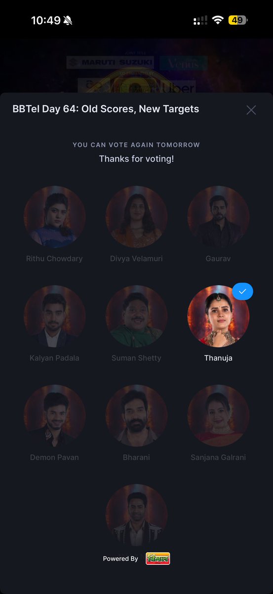 aravindaareddy's tweet photo. It’s that time when one contestant becomes the heartbeat of the show and even beyond it ✨

The wave #Thanuja sparked is unforgettable.

She owned the season from start to finish, and her aura still lingers strong 🔥🔥

#BiggBossTelugu9 https://t.co/Rd0INxE7QG