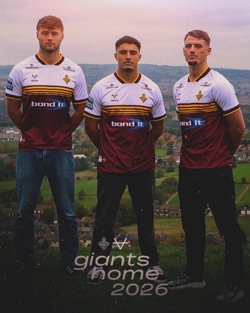 😍 Huddersfield Giants and Technical Partner Oxen are delighted to launch our new home shirt ahead of the 2026 season.

Buy Here 🛍️ bit.ly/46HSO1v

#Since1895