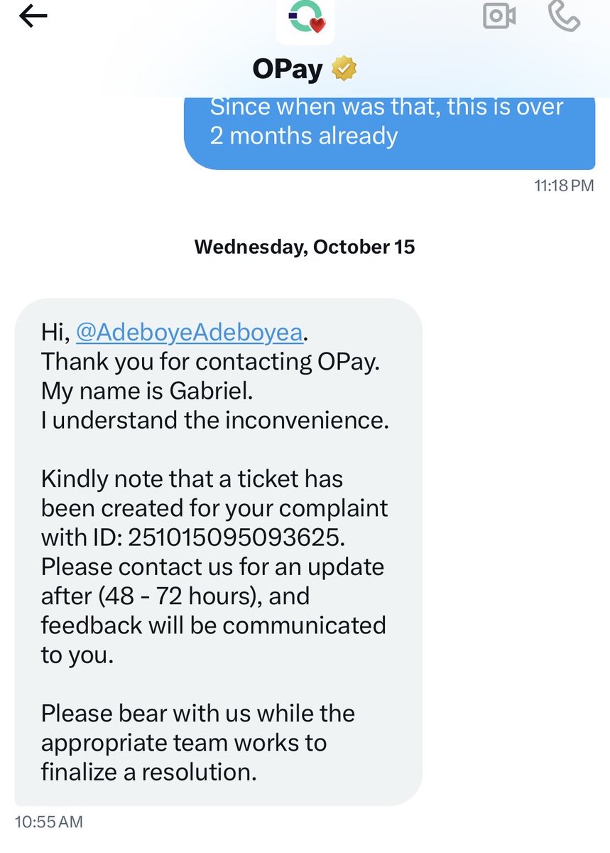 AdeboyeAdeboyea's tweet photo. @OPay_NG @cut2bite @AirtelNigeria @cenbank @fccpcnigeria @opay @officialEFCC First batch of ticket ID, no resolution @OPay_NG refund my money or do what is requested of you @cenbank @fccpcnigeria @officialEFCC , see this ooo https://t.co/lHDQ4kagcI