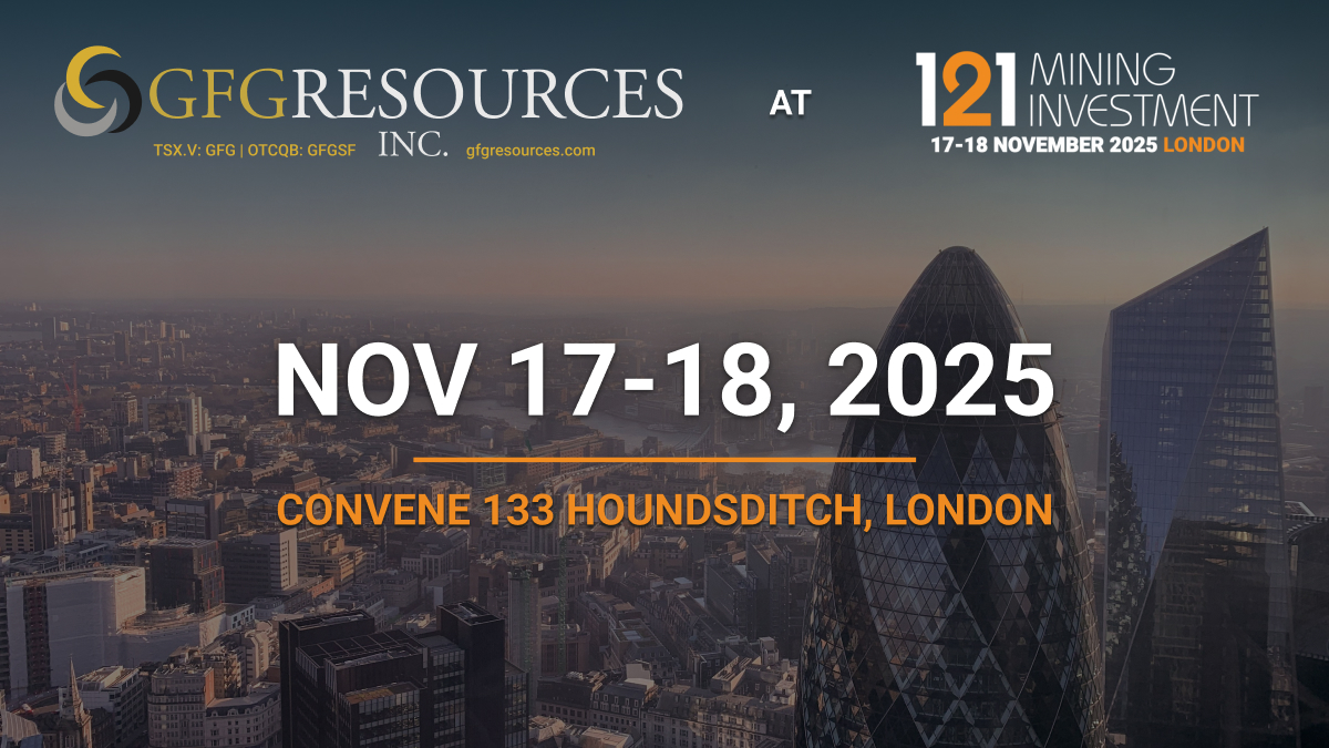 gfgresources's tweet image. Excited to be attending 121 Mining Investment London, November 17-19! Join us to explore investment opportunities and discuss the future of mining. See you there!