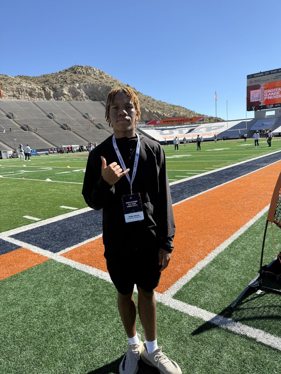 Had a great time down at  <a href="/UTEPFB/">UTEP Football</a> this weekend. Thank you <a href="/Coach_Avina/">Miguel Aviña</a> for the invite can’t wait to come back! #WinTheWest #PicksUp <a href="/CoachDixon_63/">Coach Stephen Dixon Sr., CAA</a> <a href="/FootballHeights/">Heights Bulldogs Football</a> <a href="/vypehouston/">VYPE Houston</a> <a href="/HTownHSS/">H-Town High School Sports</a> <a href="/Coach_CJWard/">Coach CJ Ward</a> <a href="/hardwork2005/">dallas</a> <a href="/LoneStarPrepsTX/">TX Prep Varsity</a> <a href="/PrepRedzoneTX/">Prep Redzone Texas</a>
