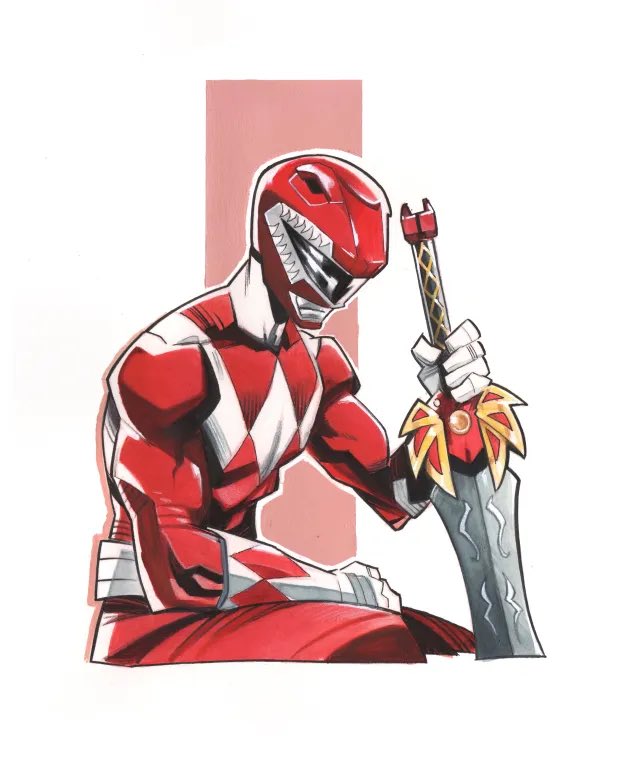 SimoneRagazzoni's tweet image. Go Go Red Ranger! 🔴
Traditional piece — the first of a 𝘗𝘰𝘸𝘦𝘳 𝘙𝘢𝘯𝘨𝘦𝘳𝘴 series.

#powerrangers #redranger #red #traditionalart #comicart #illustration