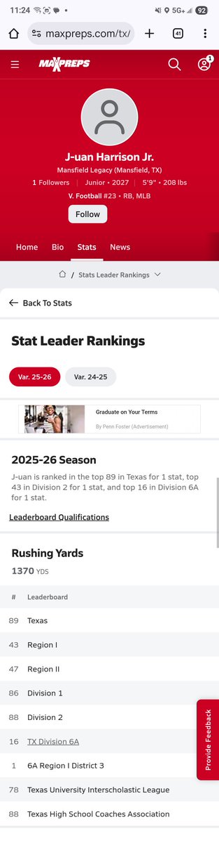 JayJayDaBeast31's tweet image. Junior szn is officially over!! #DaBeast will be back for Senior SZN. Check out my end of regular season rankings, stats, and Highlights!!!

STATS:

202 Rush 1,370 yds 13 TD 6.8 YPC
21 Rec 243 yds 2 TD 11.6 YPC

223 Touches 1,613 Total yds 15 TD 7.2 YPT 
@CoachC_Osunde @CoachJ_O