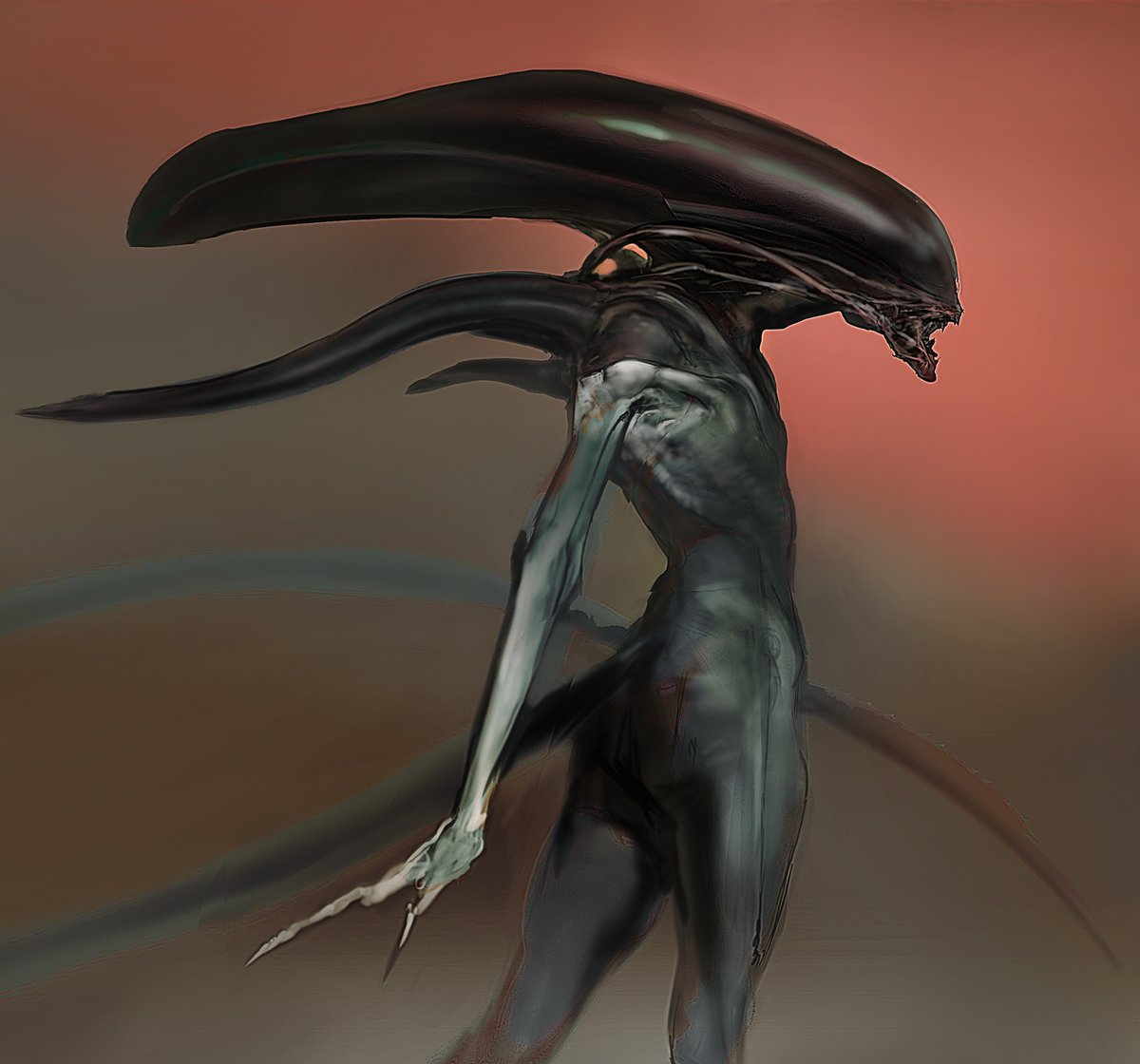 Alien sketch - photoshop
