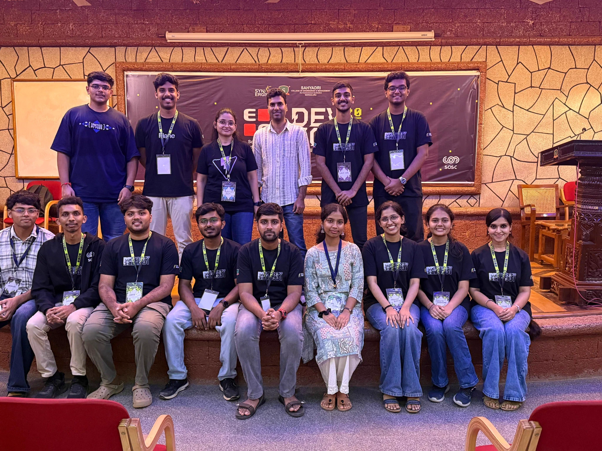 Group photo with Sahyadri Open Source Community Volunteers