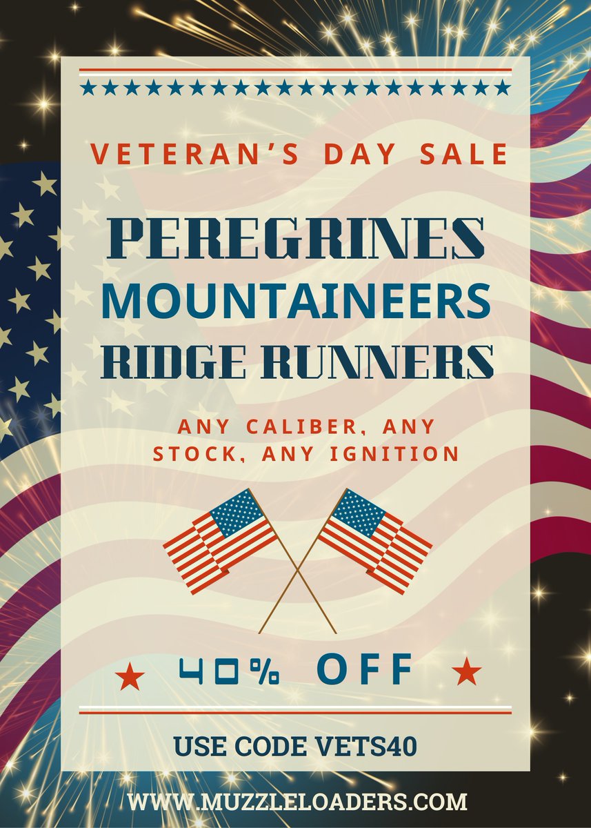 KnightRifles's tweet photo. To all who have worn the uniform — thank you for your service and sacrifice. We’re proud to stand behind those who’ve stood for us.
In honor of our veterans, enjoy 40% off all Peregrines, Mountaineers, and Ridge Runners this week.
https://t.co/YklKkoymG2 https://t.co/5YhiZcsoZ4