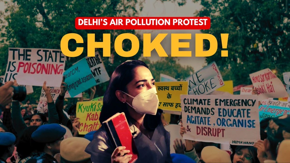 On 9th Nov, concerned citizens gathered at India Gate to a peacefully protest the Government's data-fudging and apathy on worsening air pollution. 

They were pushed around, dragged, and detained. 

Watch our ground report: youtu.be/rPPXFx_HxAU?si…