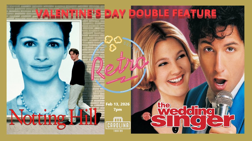 retrofilmseries's tweet photo. RETROLEAK #87 ��🌹 Hugh Grant. Julia Roberts. Adam Sandler. Drew Barrymore. Four 90s icons. Peak charm. Star power.  Your Valentine’s Day survival kit—bring a date, get struck by Cupid’s Arrow. 🎶💑 @CarolinaDurham https://t.co/PLgtp5PGZb