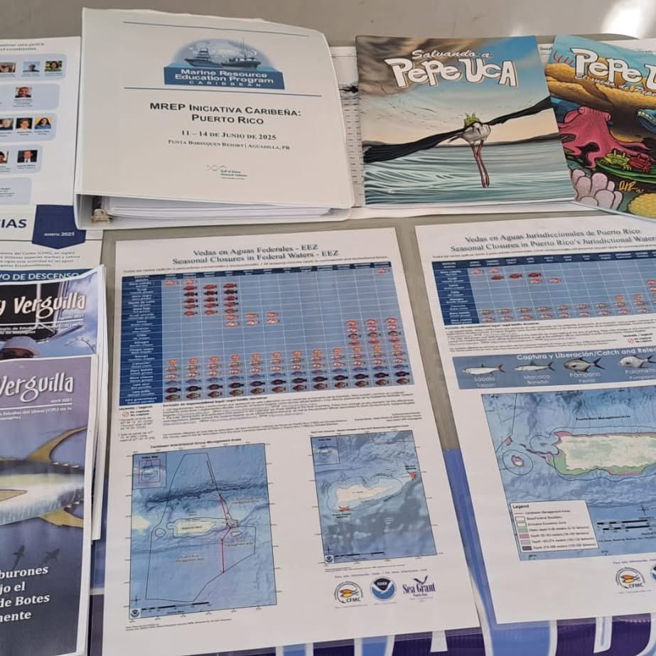 [ENGLISH BELOW] Agradecemos a la Escuela Mildred Arroyo Cardoza en Cabo Rojo, PR por invitarnos a la Semana de Ciencias en octubre de este año. ¡La educación es clave para apreciar el valor de nuestros mares y las pesquerías! En las fotos, Vanessa Ramírez, Vice Presidenta del