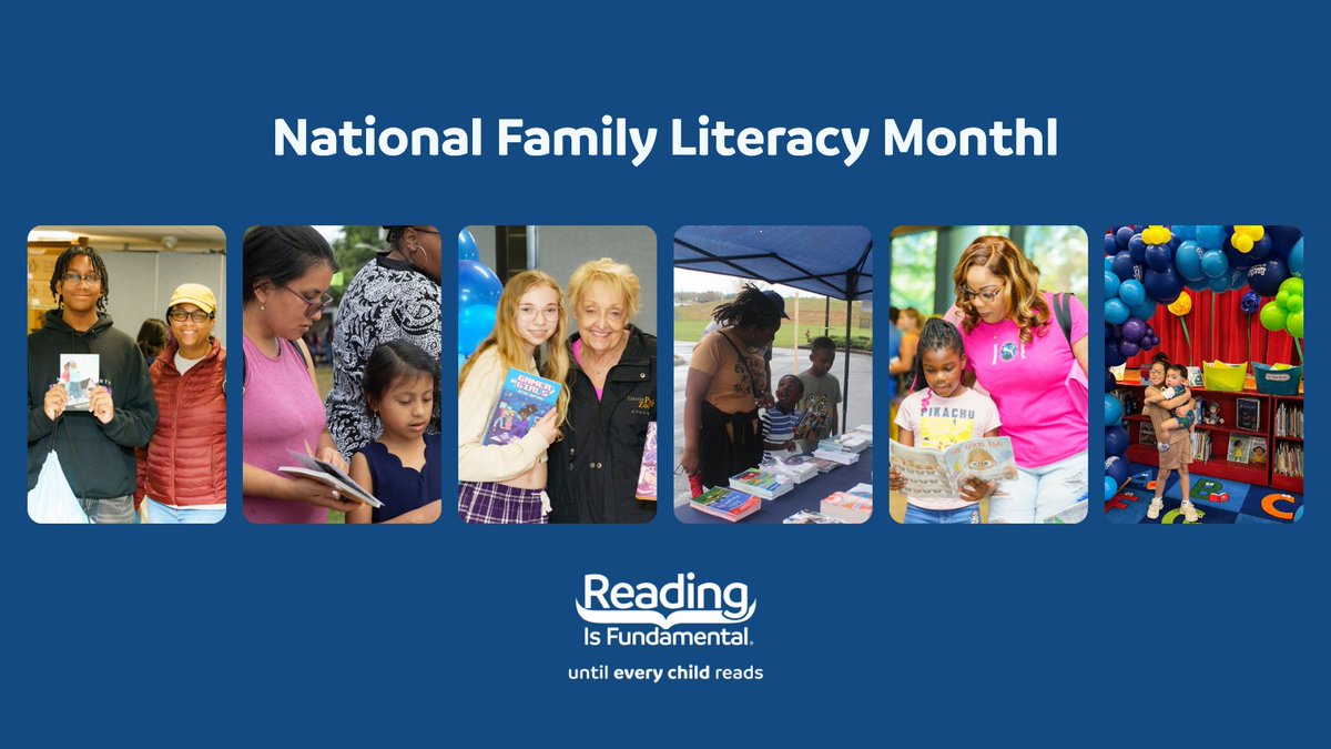 RIFWEB's tweet image. Celebrate National Family Literacy Month! #RIF has plenty of resources to support families in creating passionate readers at home. These resources promote interest and awareness in reading and literacy and educational materials. bit.ly/3Qm8Kxt #UntilEveryChildReads