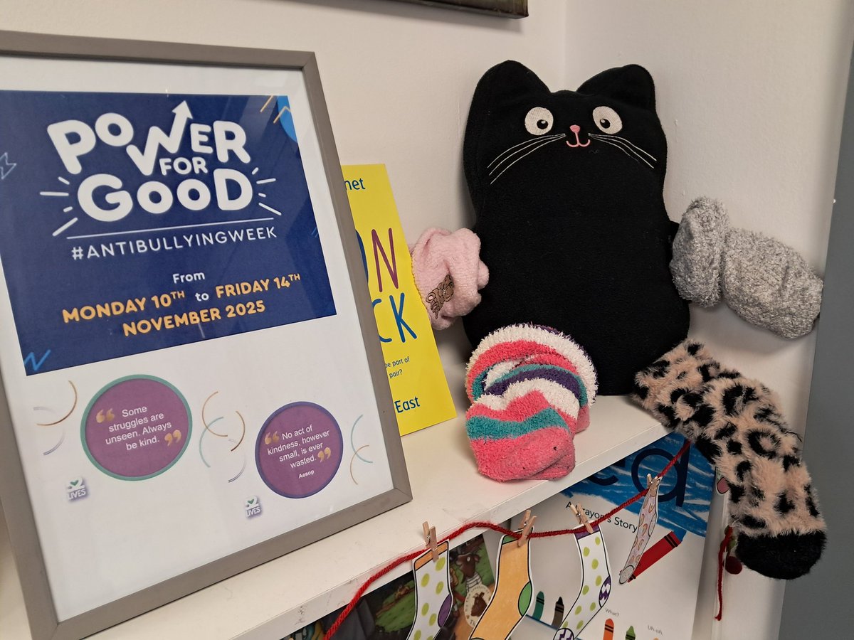 CherryTreePST's tweet image. What a good start to our antibullying week with odd socks starting us off today!  @headcherrytree @MrsChauhanCTS #AntiBullying Power for good!