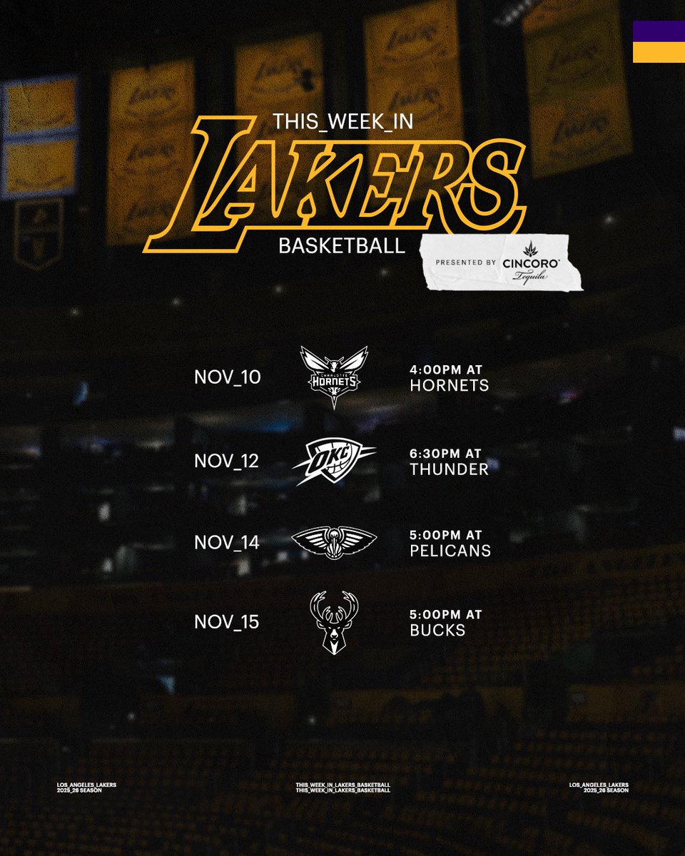 Lakers's tweet photo. On the road all week

@Cincoro x #LakeShow https://t.co/GXt3PkACPu