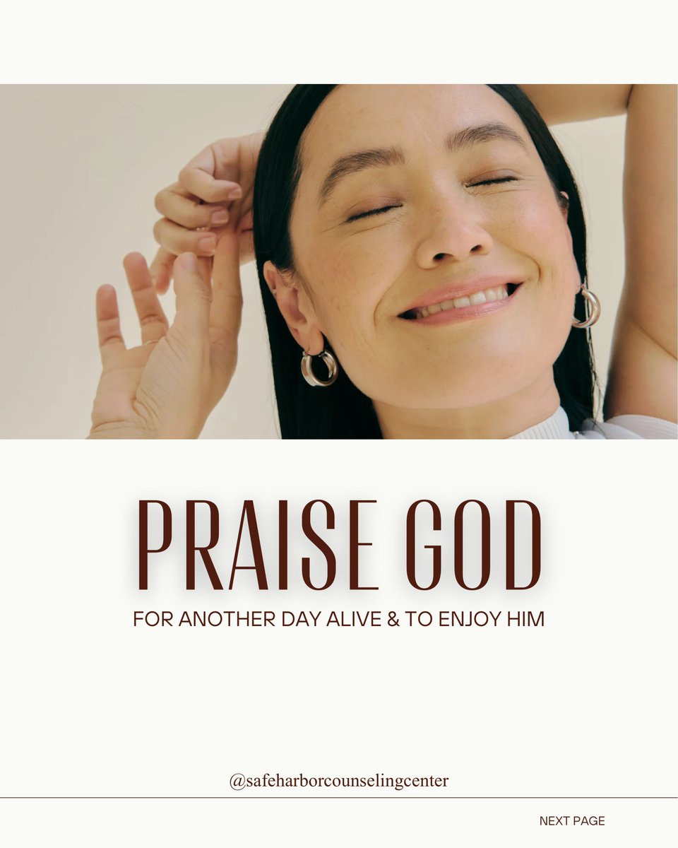 SafeHarbor76086's tweet image. 💬 What’s one way you can offer praise today, even if it feels like a sacrifice?

🔁 Swipe through this carousel for encouragement and a reminder that your praise has power.
#Praise #Hebrews1315 #DailyTruth #MindBodySpirit #WeatherfordTX #ParkerCountyTX